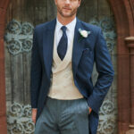 Navy Blue Mohair Tailcoat